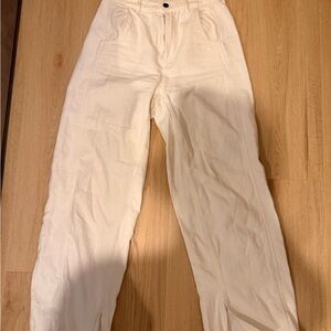 Zara Cream Straight-Leg Women's Pants